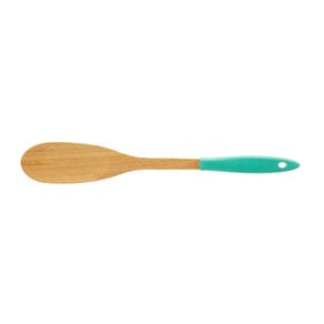 Lingură bambus pentru salată, cu mâner din silicon, 30x6.3cm C17 017