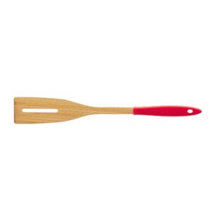 Spatulă bambus, cu fantă și mâner din silicon, 30x6.5cm C17 019