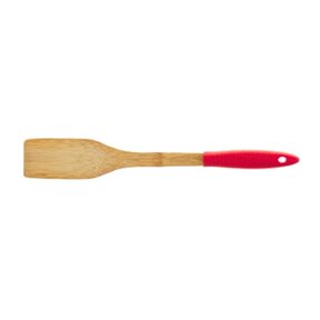 Spatulă bambus, cu mâner din silicon, 30x6cm C17 006