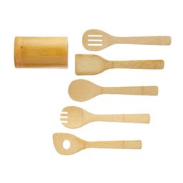 Set 5 tacâmuri bambus, cu suport, 30*6cm C10 A315